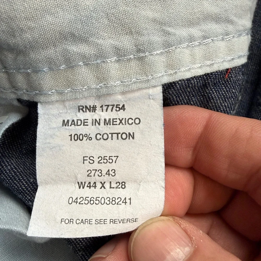 Key Imperial Mens Denim Bib Overalls Indigo Blue Workwear 44x28 FS 2557 Cotton